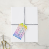 Magische eenhoorn regenboog kinderen verjaardagsfe cadeaulabel (Met Touw)