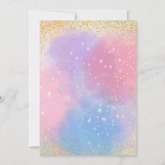 Magische Eenhoorn Regenboog Roze Bloemen Verjaarda Kaart (Achterkant)