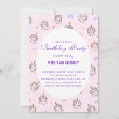 Magische eenhoorn regenboog verjaardag uitnodiging (Achterkant)