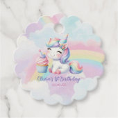 Magische Eenhoorn Regenboog Verjaardagsgunst Tag Bedankjes Labels (Voorkant)