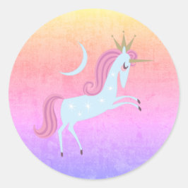magische eenhoorn ronde sticker