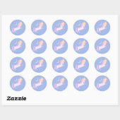 magische eenhoorn ronde sticker (Vel)