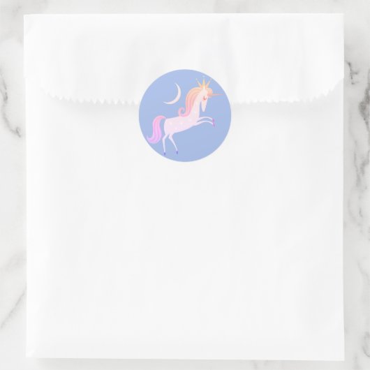 magische eenhoorn ronde sticker (Tas)