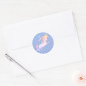 magische eenhoorn ronde sticker (Envelop)