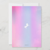 Magische eenhoorn roze aangepaste foto 1e verjaard kaart (Achterkant)