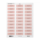 Magische eenhoorn roze gepersonaliseerd retour adr etiket (Full Sheet)