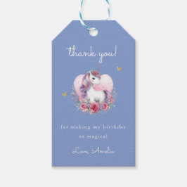 Magische Eenhoorn Roze Goud Elegant Geboorte Gesch Cadeaulabel