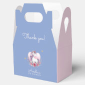 Magische Eenhoorn Schattige Blauw Verjaardagsgunst Bedankdoosjes (Geopend)