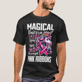Magische eenhoorn schijnen hoop door roze linten t-shirt