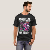 Magische eenhoorn schijnen hoop door roze linten t-shirt (Voorkant volledig)