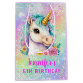 Magische Eenhoorn Sparkles Rainbow Medium Cadeauzakje (Voorkant)