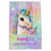 Magische Eenhoorn Sparkles Rainbow Medium Cadeauzakje (Achterkant)