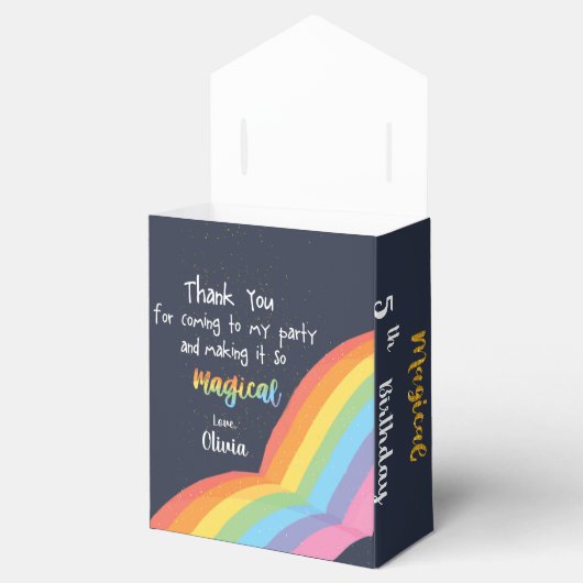 Magische Eenhoorn Thema Verjaardag Favor Box Bedankdoosjes (Geopend)