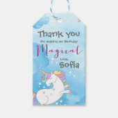 Magische eenhoorn thema verjaardagscadeau Label Cadeaulabel (Voorkant)