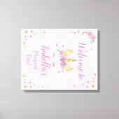 Magische Eenhoorn Uitgerekt Canvas Welkomstbord (Voorkant)