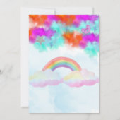 Magische Eenhoorn Uitnodiging – Paars & Roze Glitt (Achterkant)