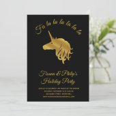 Magische Eenhoorn Vakantie Party Uitnodiging (Staand voorkant)