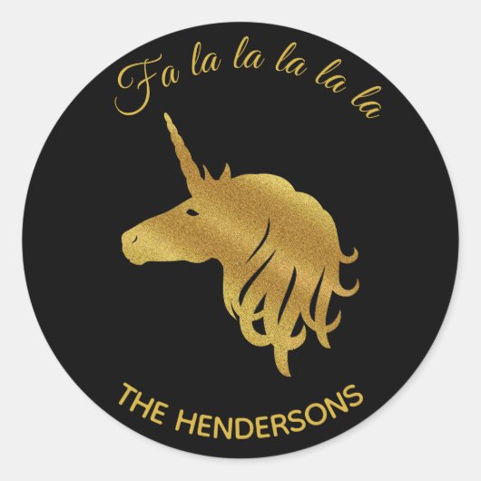 Magische Eenhoorn Vakantie Sticker (Voorkant)