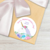 Magische Eenhoorn Valentijnsdag Favor Tag Sticker