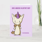Magische Eenhoorn Valentijnsdag  Kaart (Voorkant)