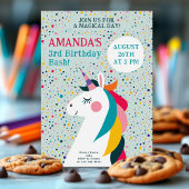 Magische Eenhoorn Verjaardag Bash Bewerkbare Kinde Kaart