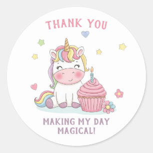 Magische Eenhoorn Verjaardag Bedankt Sticker 