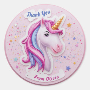 Magische Eenhoorn Verjaardag Bedankt Stickers – Me