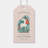 Magische eenhoorn verjaardag dank u cadeaulabel (Voorkant)