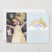 MAGISCHE EENHOORN VERJAARDAG FEEST UITNODIGING (Voorkant)