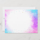 Magische eenhoorn verjaardag foto uitnodiging (Achterkant)