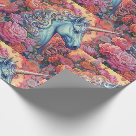 Magische Eenhoorn Verjaardag Kinder Cadeaupapier (Hoek)