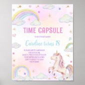 Magische Eenhoorn Verjaardag Party Time Capsule Si Poster (Voorkant)