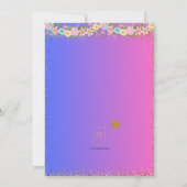 Magische Eenhoorn Verjaardag - Roze meisjes Uitnod Kaart (Achterkant)