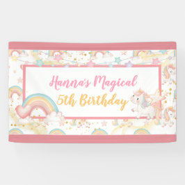 Magische Eenhoorn Verjaardag Spandoek