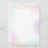 Magische Eenhoorn Verjaardag Uitnodiging Eenhoorn  (Achterkant)