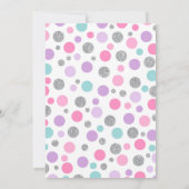 Magische Eenhoorn Verjaardag Uitnodiging Roze & Zi (Achterkant)