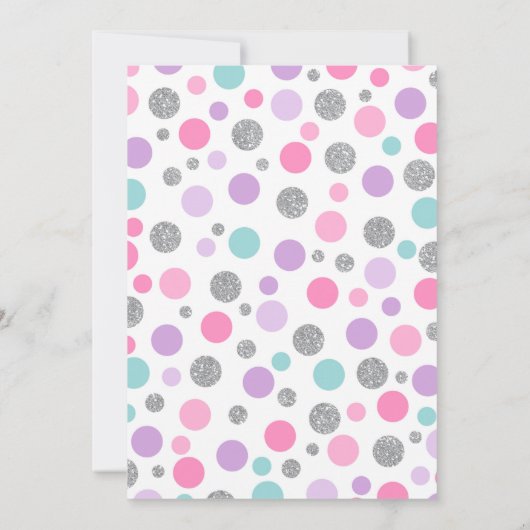 Magische Eenhoorn Verjaardag Uitnodiging Roze & Zi (Achterkant)