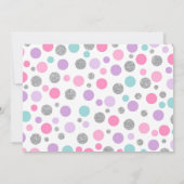 Magische Eenhoorn Verjaardag Uitnodiging Roze & Zi (Achterkant)