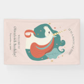 Magische Eenhoorn Verjaardag Welkom Spandoek (Horizontaal)