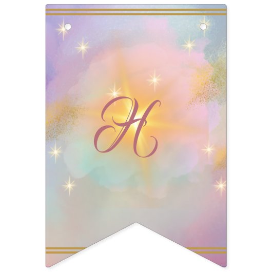 Magische Eenhoorn Verjaardagsfeest Bunting Banner (Tweede vlag)