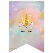 Magische Eenhoorn Verjaardagsfeest Bunting Banner (Eerste vlag)