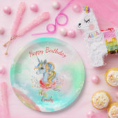 Magische Eenhoorn Verjaardagsfeest Papier Bord (Feest)