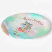 Magische Eenhoorn Verjaardagsfeest Papier Bord (Gekanteld)