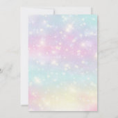 Magische Eenhoorn Verjaardagsfeest Uitnodiging (Achterkant)