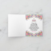 Magische eenhoorn verjaardagsfeestje dank u opmerk bedankkaart (Binnen)