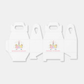 Magische Eenhoorn Verjaardagsfeestje Favor Box. Bedankdoosjes (Uitgevouwen)