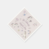 Magische Eenhoorn Verjaardagsfeestje Papieren serv Servet (Hoek)