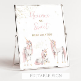 Magische Eenhoorn Verjaardagsgunsten teken Poster