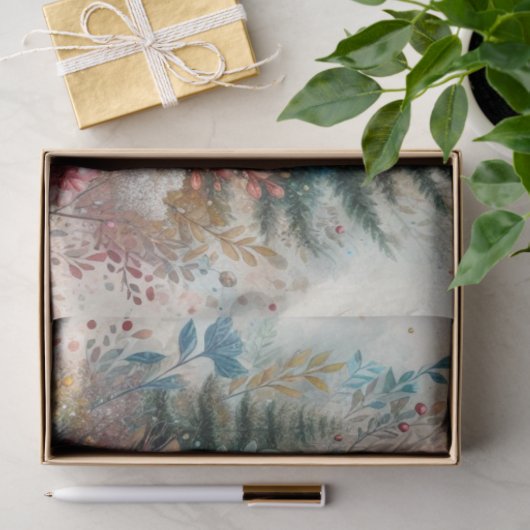 Magische Eenhoorn Waterverf Bloemenbos Decoupage Tissuepapier (Geschenk)