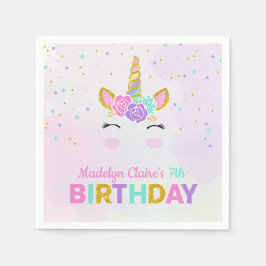 Magische Eenhoorn Waterverf Glitter Sterren Verjaa Servet